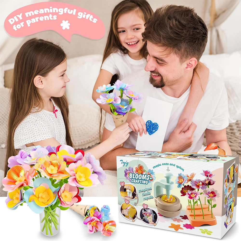

DIY Fabric Flower Bouquets Toys Craft Kits Kids-Flowers Toy Build Flower Bouquet Toddler Girl Educational Activity Birthday Gift