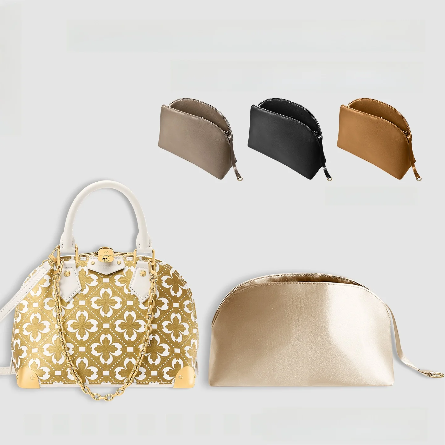 

LianMao Alma Trunk BB Inner Bag Small ell ape Women's Handbag Insert Padded Lightweight Silken Storage Organizer