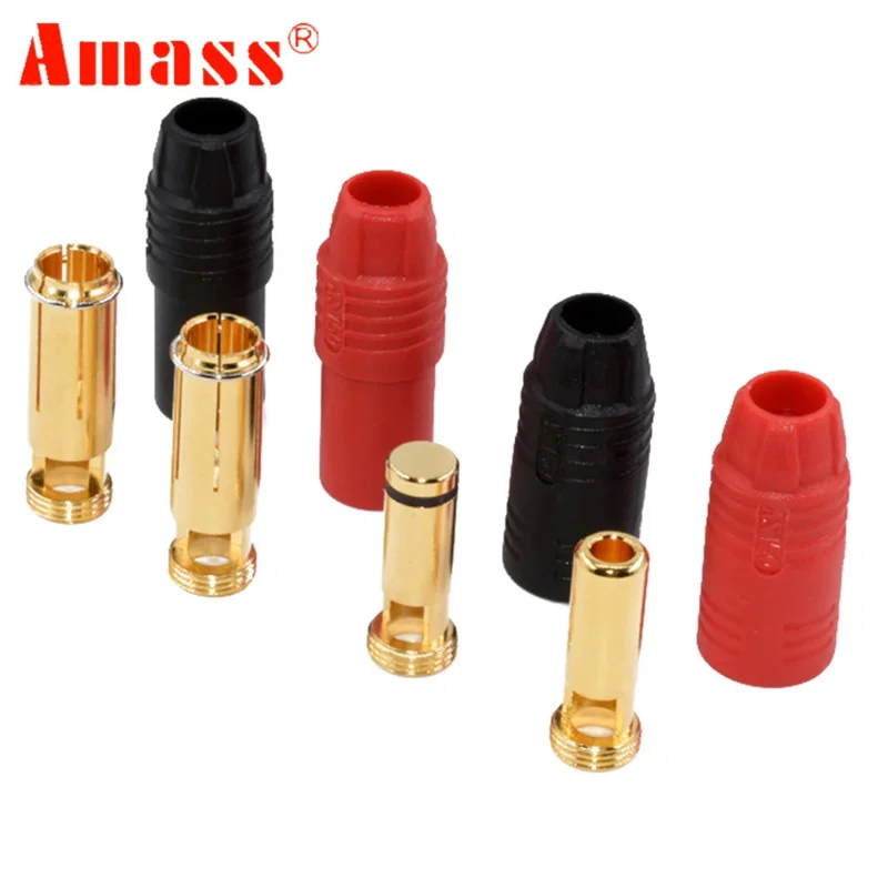 Amass AS150 Male Female Anti Spark Connector 7mm Gold Plated Banana Plug Set For Battery ESC And Charge Lead For RC Toys