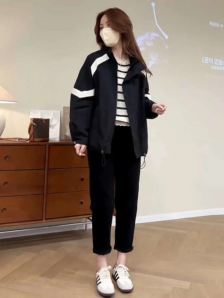 New Women's Puffer Jacket Coat Casual Cotton Baseball Jacket Thickened Autumn Winter Fashion Commute Style Zipper Design Long...