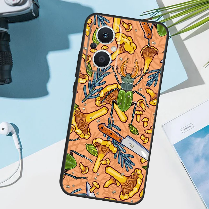 غطاء غابة الفطر لهاتف OPPO Reno 12 F 13F 14F 11F 10 11 13 14 Pro 7 8 Lite OPPO Find X9 X5 X6 X8 Pro #6