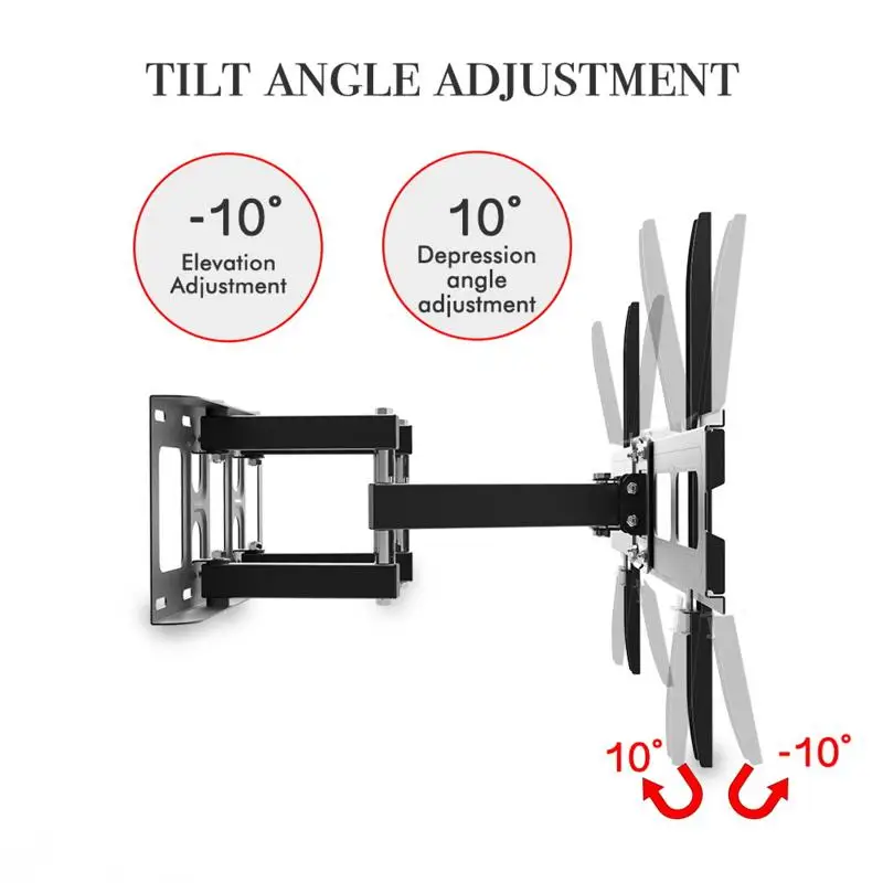 Imagem -04 - Suporte de tv Retrátil Universal Suporte de Parede Suporte de tv Suporte de Monitor Lcd Carga Ajustável 50kg 3270 Polegada