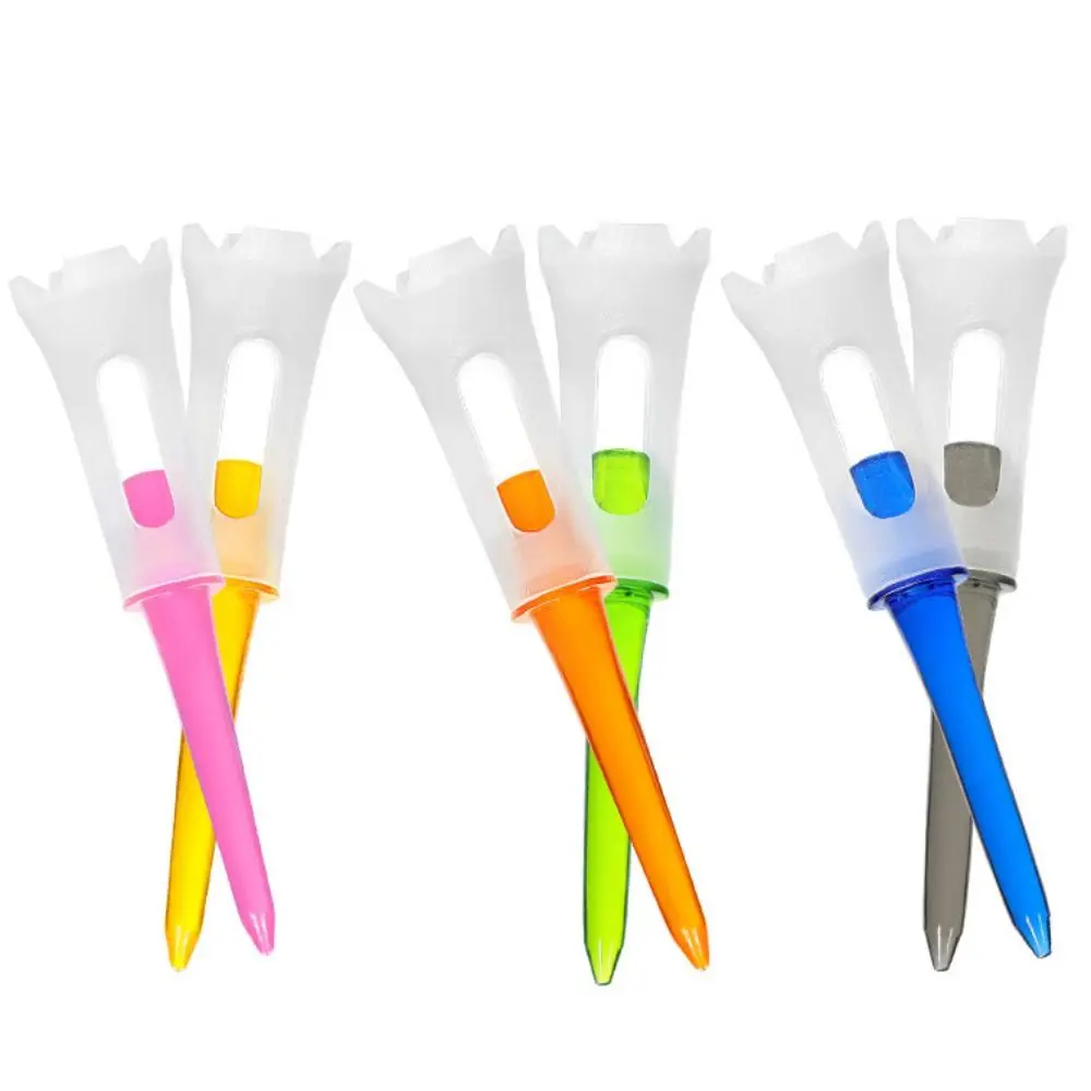 10 قطعة/الوحدة حامل الكرة جولف تيز وسادة مطاطية 83 مللي متر نوادي الغولف المحملة متعدد الألوان منخفضة المقاومة جولف أدوات التدريب #3