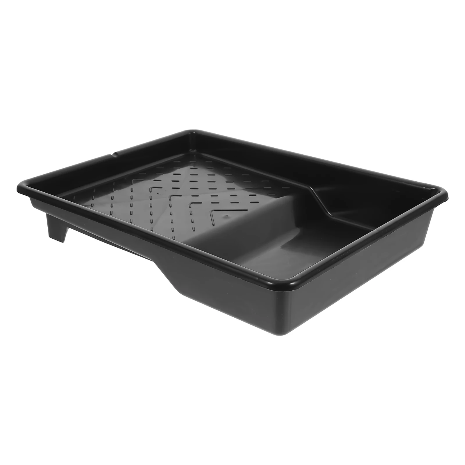 

Universal 9-Inch Plastic Tray For Wall Painting Black Lightweight Durable Roller Pan With Liners Roller Frame Easy Clean