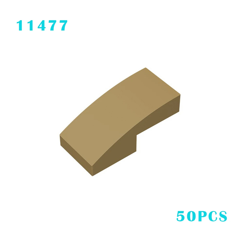 50 Stück 11477 gebogene 2x1-Steine für DIY-Bauprojekte, Sammlungen, modulares Spielzeug für technische MOC-Sets, Weihnachtsgeschenke