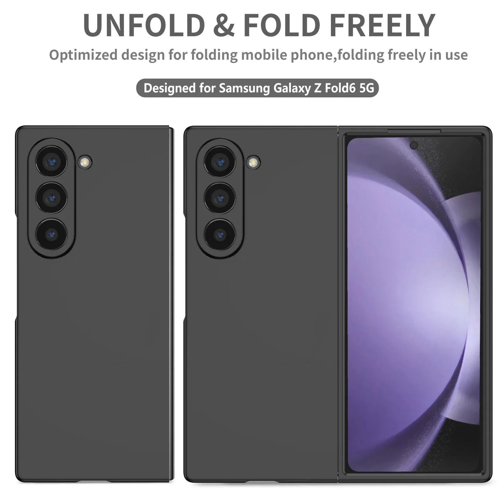 Anti-shock Matte armor Folding Case for Samsung Galaxy Z Fold 6 Fold 5 Fold 4 Fold 3 Fold 2 Fold Thickened Lens Frame Protection