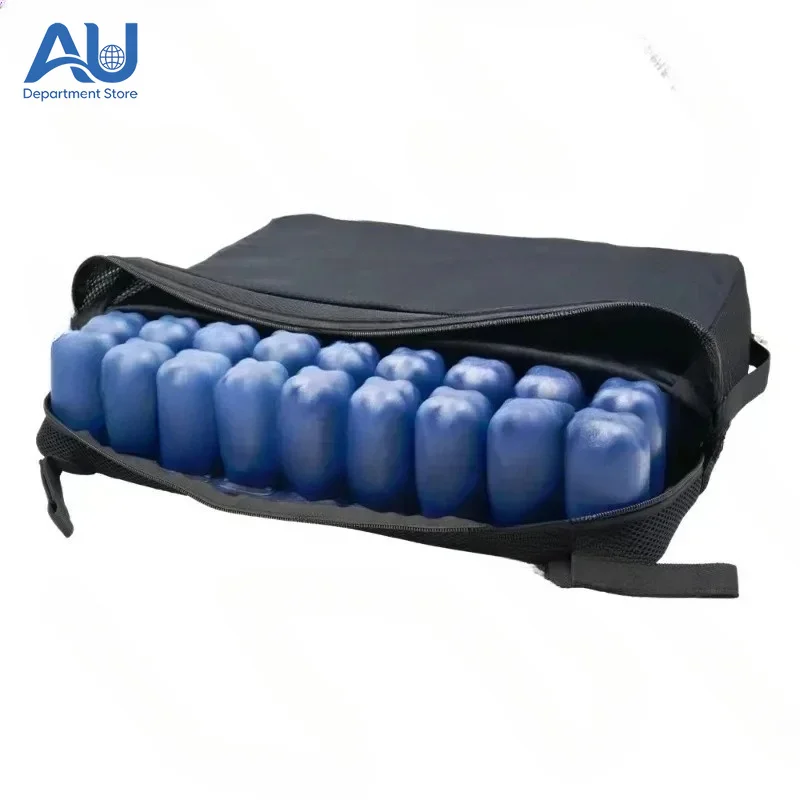 Medical Grade PVC Anti-Decubitus Air Cushion, 2 Valve Inflatable for Wheelchair Anti-Bedsore, Pressure Relief