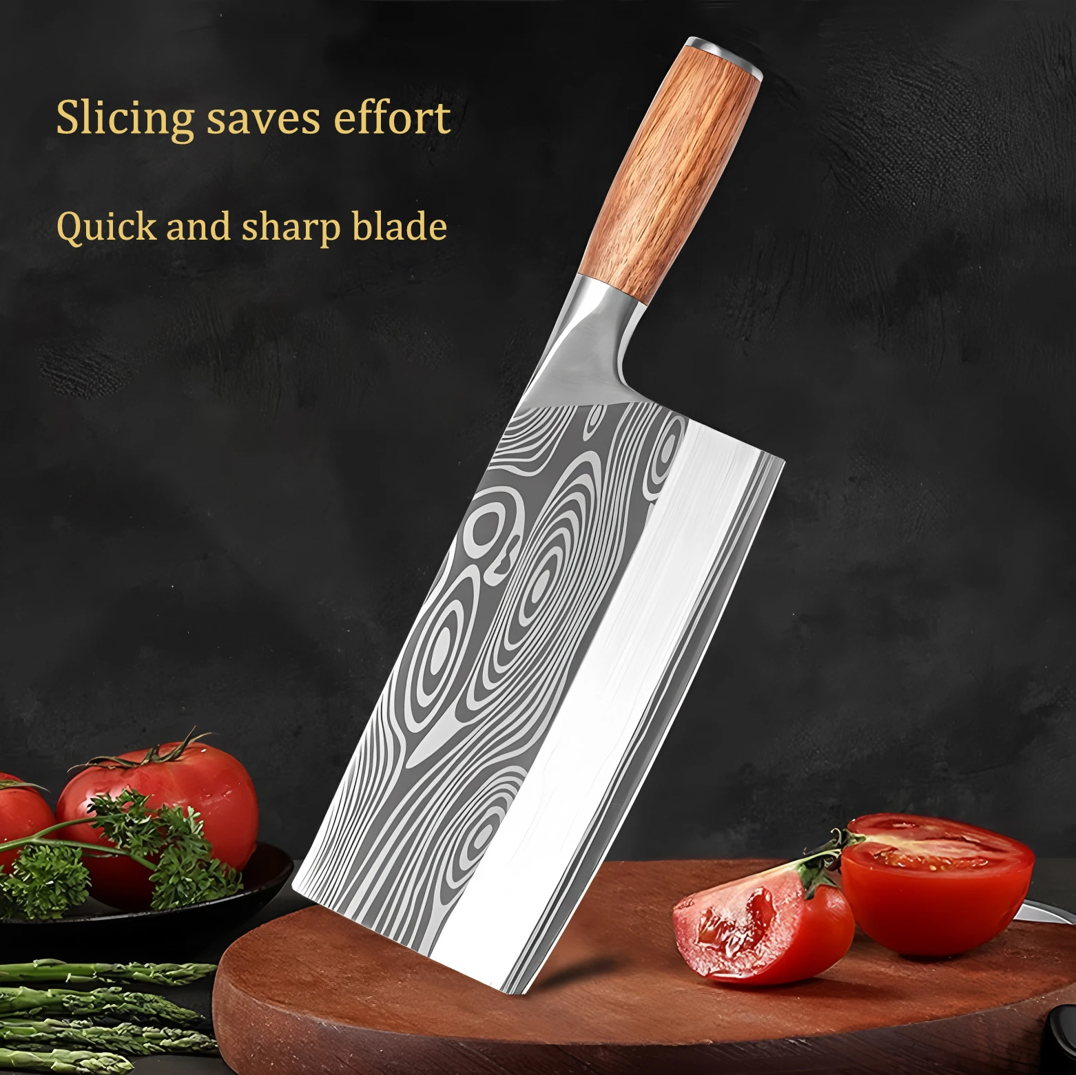 1/2PCS,High Quality Germany Cleaver Knife Meat Fish Vegetable Non-slip Handle Slicing Knife Home Kitchen Stuff Kitchen Tool  ﻿