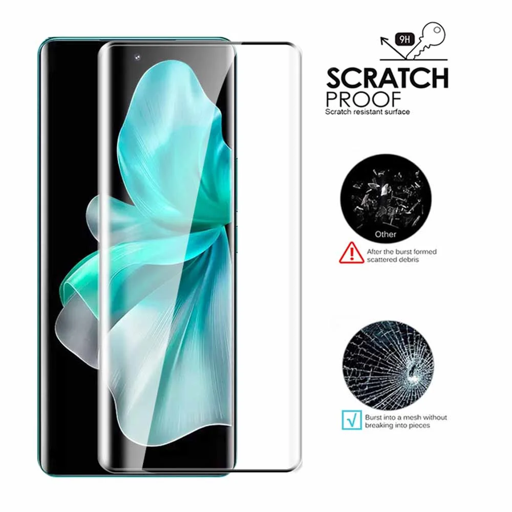 حافظة من الزجاج المقسى المنحني 9D لهاتف vivo V30 Pro واقي للشاشة لهاتف vivo V30 V 30 30V Pro V30Pro 5G 2024 أفلام واقية للكاميرا