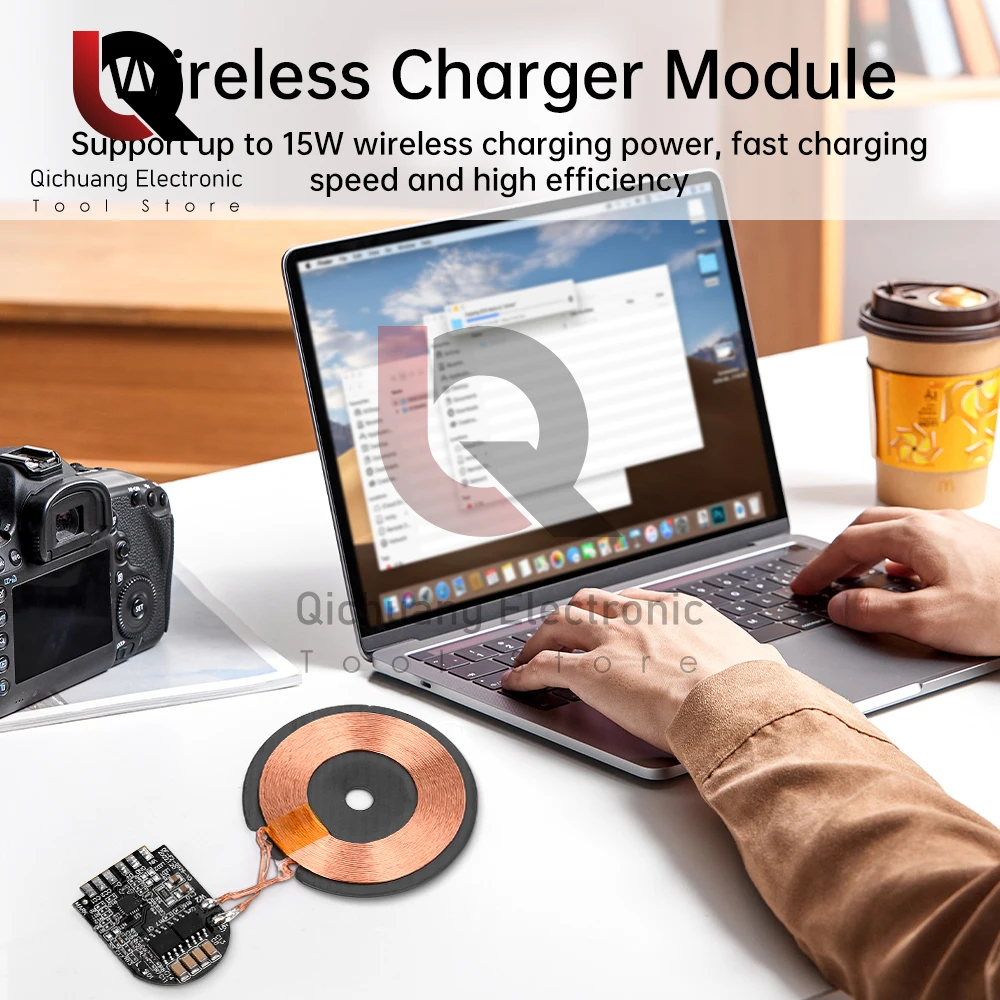 15W High Power Wireless Charger Module Transmitter PCBA Circuit Board with For Qi Coil Support  Magnetic Fast Battery Charger