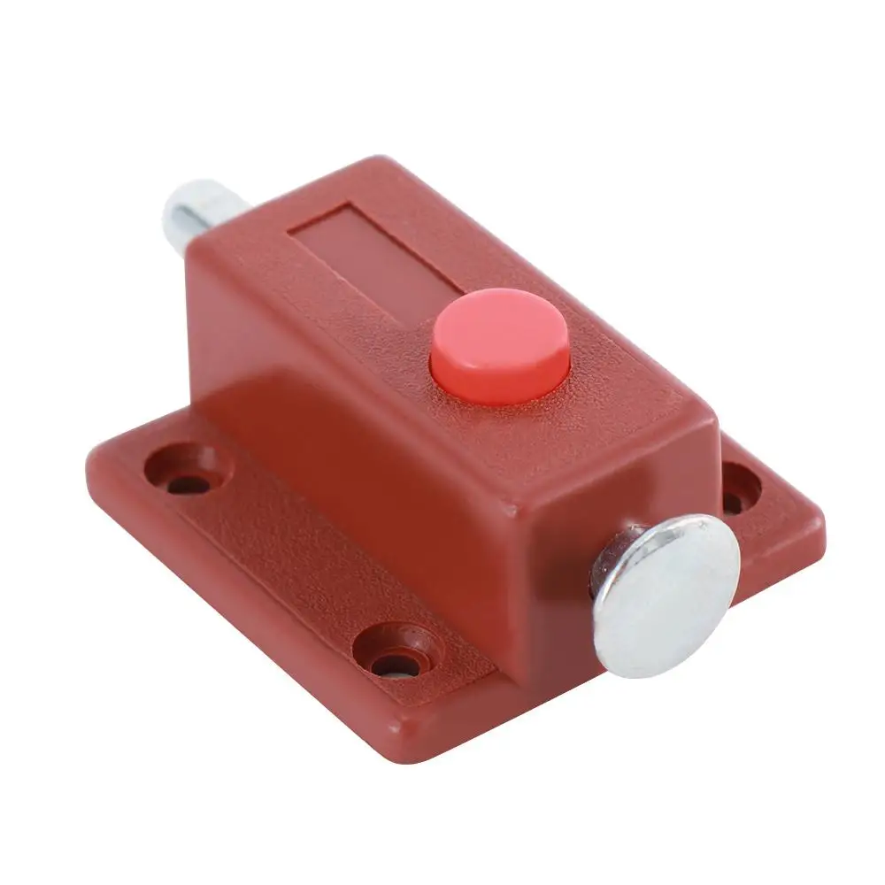 Home Improvement Window Accessories Cabinet Door Bolt Push Button Lock Spring Loaded