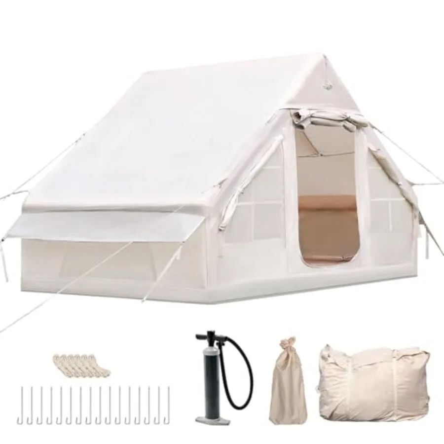 

Надувная палатка для кемпинга, глэмпинг, надувная палатка для кемпинга, 4-сезонная, водонепроницаемая, ветрозащитная, уличная, Оксфордская, надувная палатка с мешком