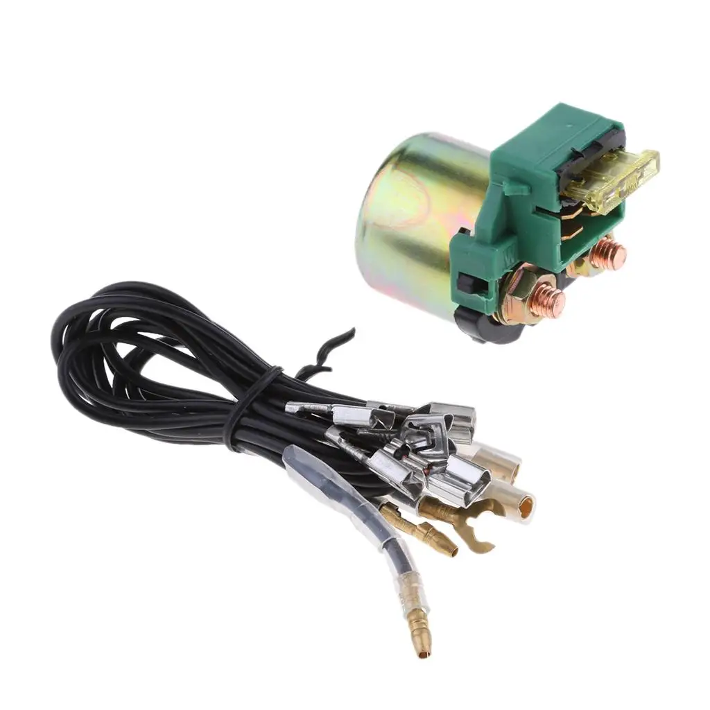 Relé de solenoide de arranque, conjunto de goma de hierro, componente eléctrico de arranque de solenoide confiable de 12v para motocicleta Honda GL1100 Interstate