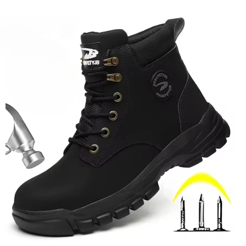 

Мужские рабочие ботинки, Лидер продаж, мужская защитная обувь с высоким берцем, устойчивая к ударам промышленная обувь, неразрушимая мужская обувь, модная