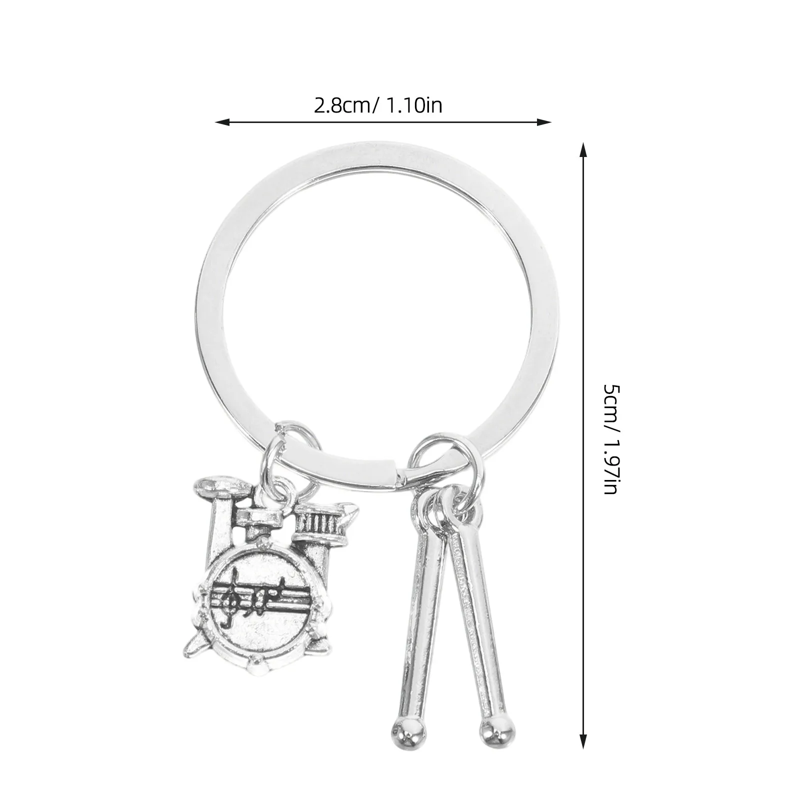 12 Pcs Drummer Gift Keychain Souvenir Ring Accessory Funny Gifts Band Member Music