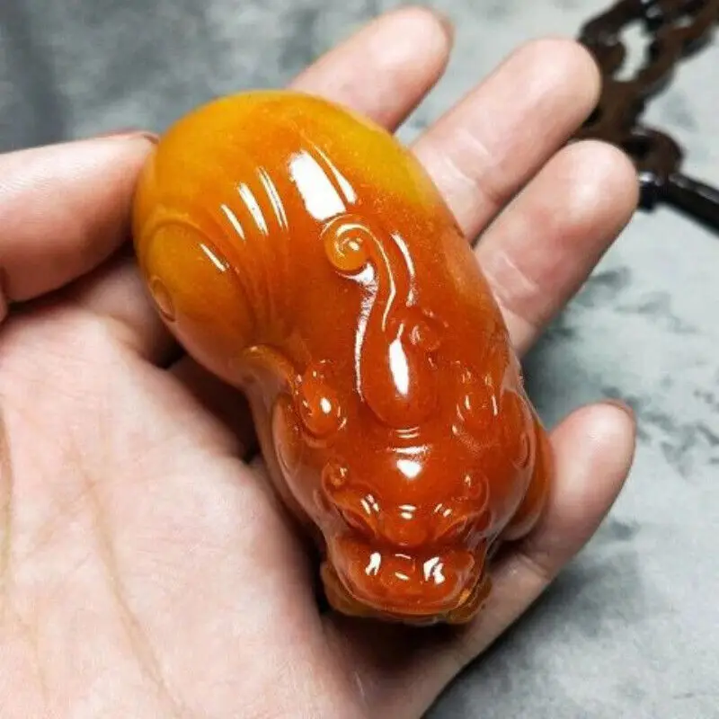 

Камень Шушань, желтый Pixiu, украшения, подвески, статуя