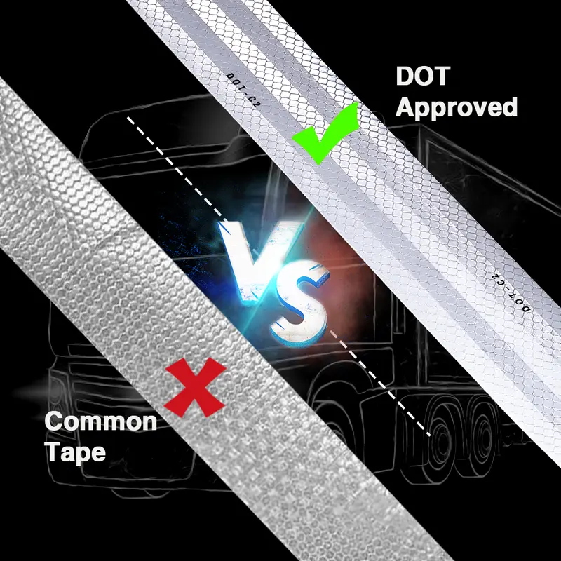 Car Truck Reflective Safety Tape Warning Night Light Waterproof Trailer Reflector Sticker For Car Truck Warning Safety - Image 4