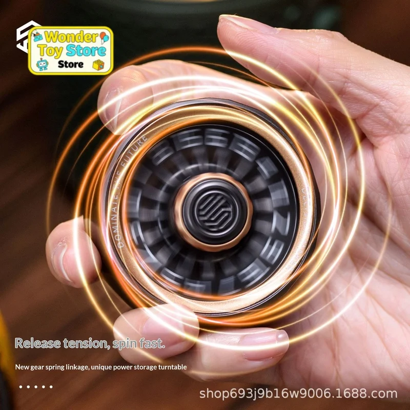 Yuwu Fidget Spinner EDC Sternring Federbelasteter Drehbarer Massiver Metall-Stresskiller für Erwachsene Desktop-Entscheidungshelfer Spielzeug