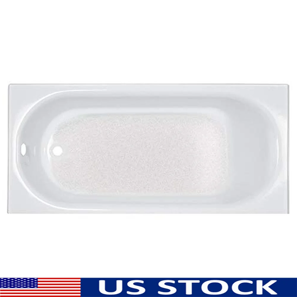 60x30 White Americast Bathtub Slip-Resistant Floor Apron Installation Lumbar Support ADA Compliant Alcove Installation Right