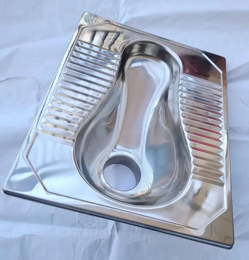 Mounted Squat Toilet Ready Stock Cheap Price 304 Stainless Steel Polish Finish Squatting Pan Floor