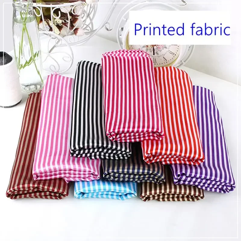 Thin Damask Charmeuse Cheap Striped Printed Polyester Satin Fabric By Half Meters For Jackets Suits Shirts Skirts Lining