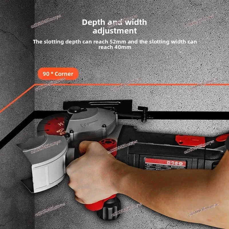 Multi-piece one-time molding cement concrete red brick wall dust-free grooving machine