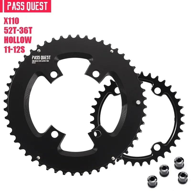 PASS QUEST 110 bcd Kettingblad kettingwiel voor Shimano 105 5800 6800 DA9000 Racefiets kettingblad 48/35 T 50/34 T 52/36 T 53/39 T 54/40 T