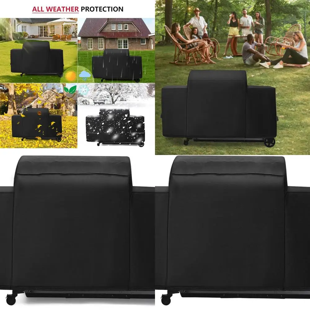 

All-Weather Heavy Duty Waterproof Cover for Traeger Woodridge Pro & Elite Pellet Grills, BAC776, Black