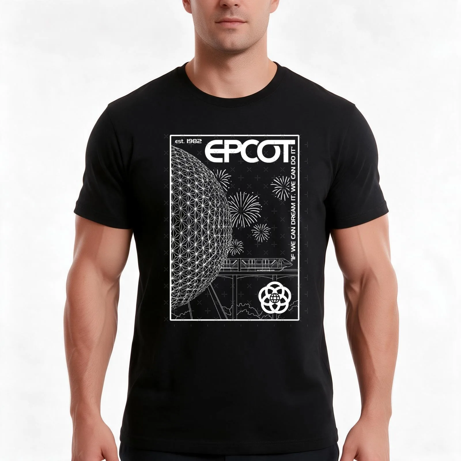 Epcot Center T-Shirt Summer Casual Cotton Tee Oversized Streetwear Tops Vintage Graphic Print Loose Fit Short Sleeve