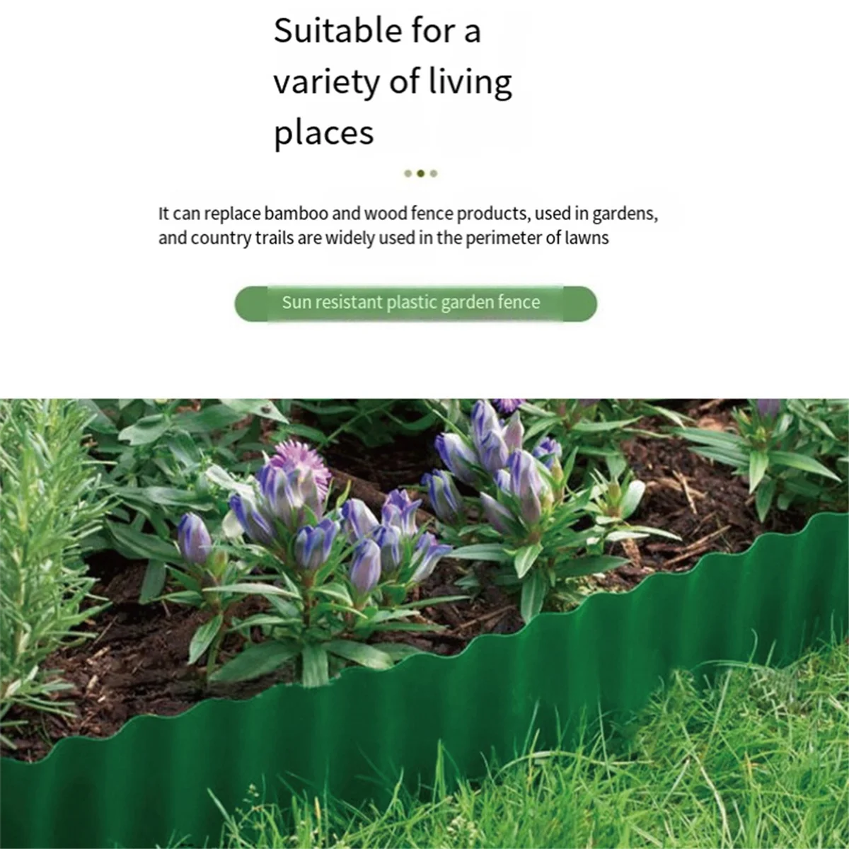 

Lo-ok пластиковый садовый забор гофрированный забор садовый садовый забор газон украшение 15 см x 9 м