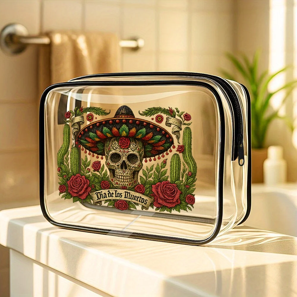 حقيبة أدوات الزينة الشفافة من ديا دي لوس مورتوس.