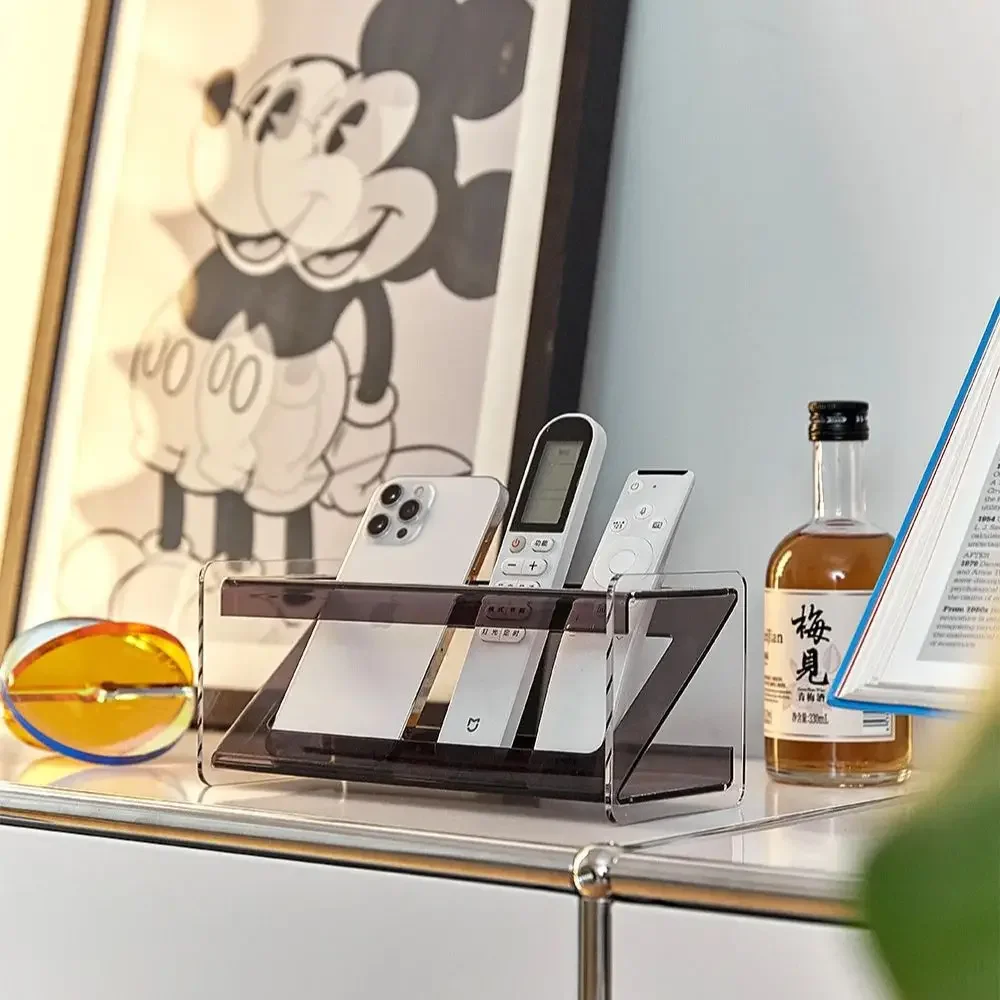 INS Luksusowy stolik kawowy Akrylowy uchwyt na pilota i organizer na biurko Kreatywny wielofunkcyjny dekoracyjny stojak do przechowywania