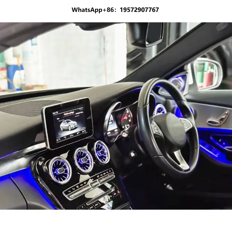 SJC Upgrade 64-Color Car LED Ambient Light Bar for -Class GLC W205 X253 LHD/RHD Auto Interior Lighting Systems