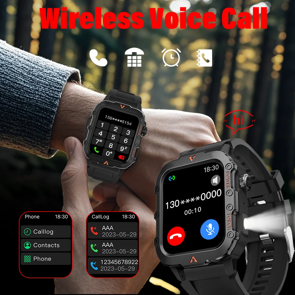 LAXASFIT 2024 New 1.71-inch Bluetooth Voice Call smartwatch Heart
