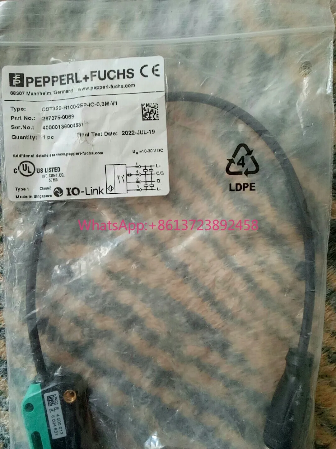 

Brand new original imported Pepperl + Fuchs Optoelectronics OBT350-R100-2EP1-IO