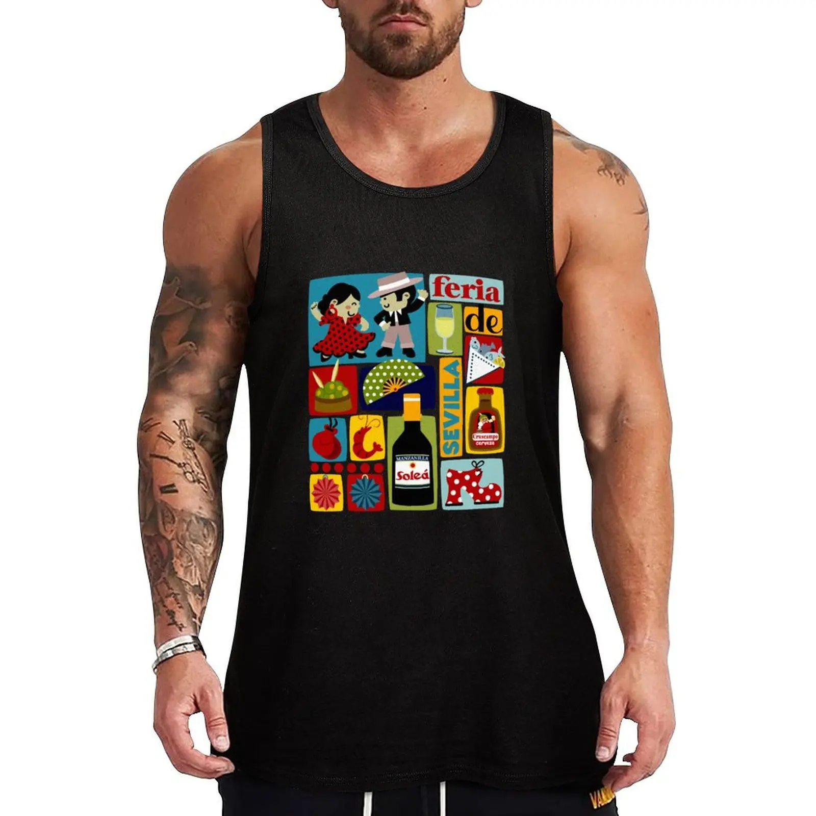 Sevilla's fair Tank Top Beach Casual Tank Top Loose Fit Sleeveless Summer