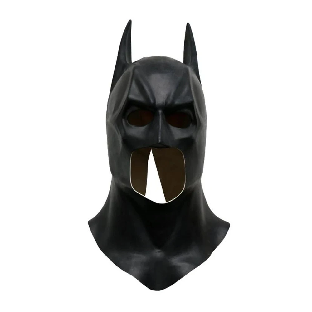 Bat Superhero Mask Cosplay Bruce Wayne Full Overhead Men Latex Helmet Halloween Carnival Dress Up Party Costume Props