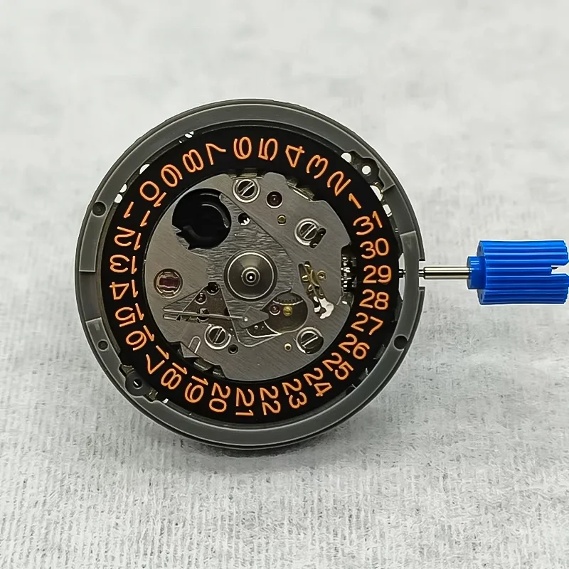 Black Orange Numbers NH35 Automatic Mechanical Movement High Precision 24 Jewels Watch Replacement NH35A Date 3:00、3.8 ﻿