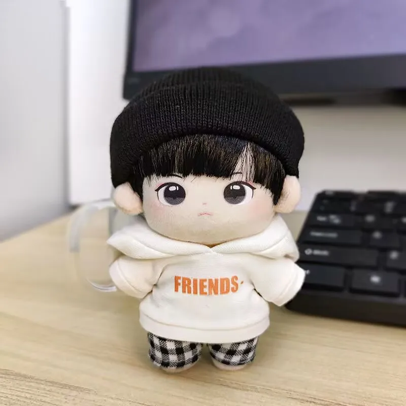 دمية قطنية 10 سم، لعبة قطيفة غير سمة، هوديي وانغ ييبو، ملابس أطفال، زخرفة دمية هدية عيد الميلاد