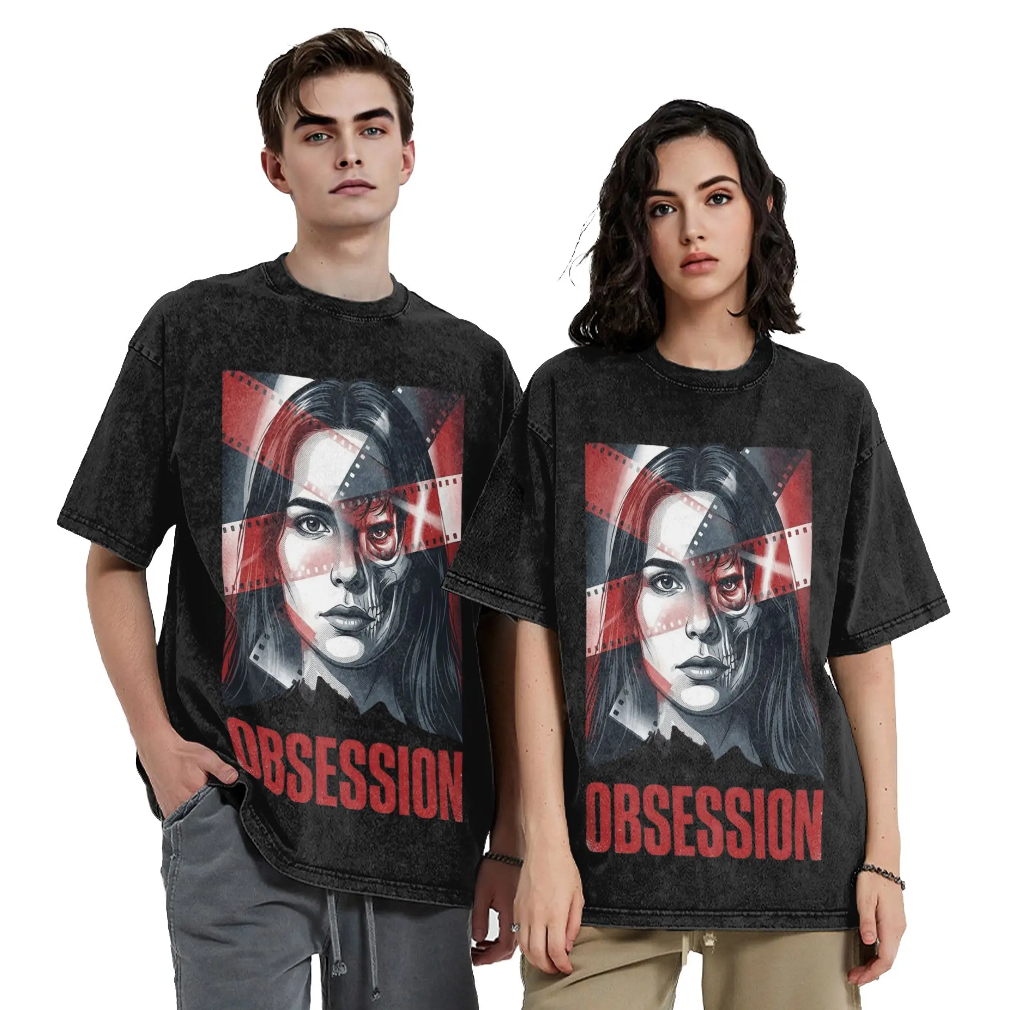 T-shirt Obsession Movie 2026, 100% coton lavé, T-shirts oversize vintage pour hommes et femmes, streetwear, T-shirt imprimé graphique