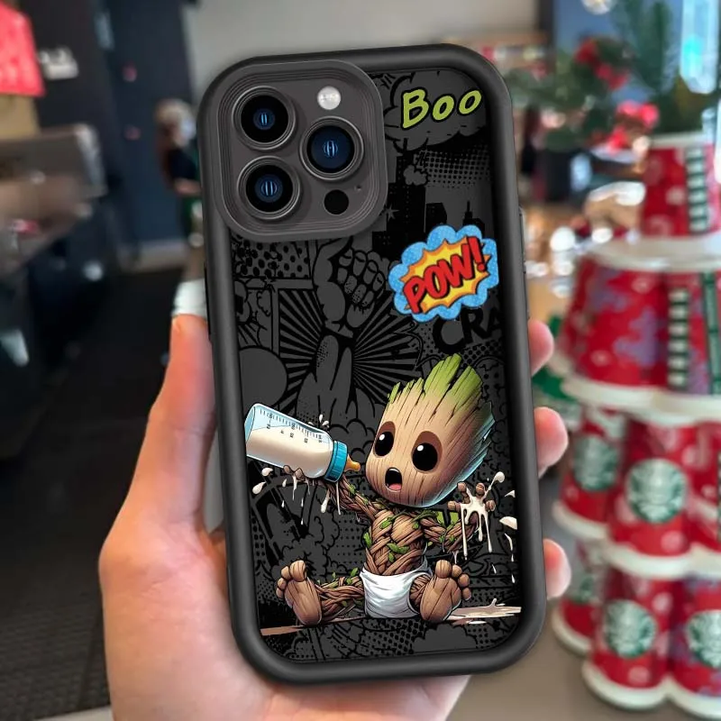 غروت الرجل العنكبوت شعبية كول لابل آيفون 16 15 14 13 12 11 برو ماكس زائد العين سلم لينة غطاء سيليكون بولي يوريثان جراب هاتف #6