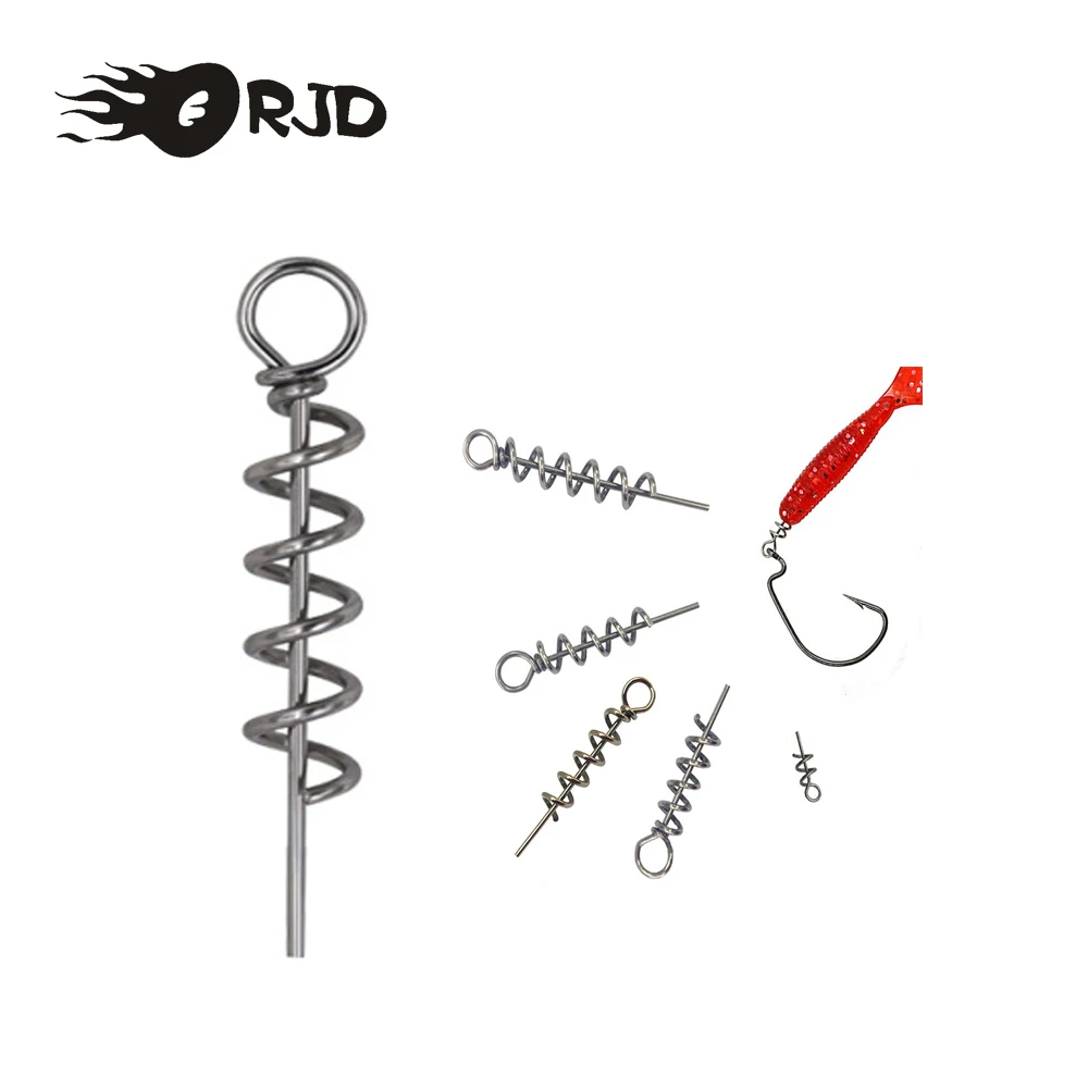 

ORJD 15mm-45mm Stainless Steel Spring Lock Hook Soft Bait Fishing Connector Swivels Snap Pin Crank Spring Fishing Accessories