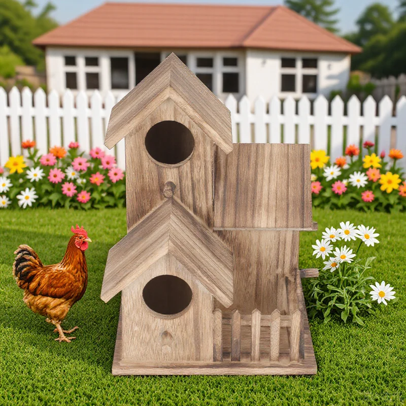 

Wooden Bird Breed Cottage Unfinished DIY Nest for Lovebirds Cockatiels Parakeets Safe Smooth Edges All Weather Resistant Outdoor