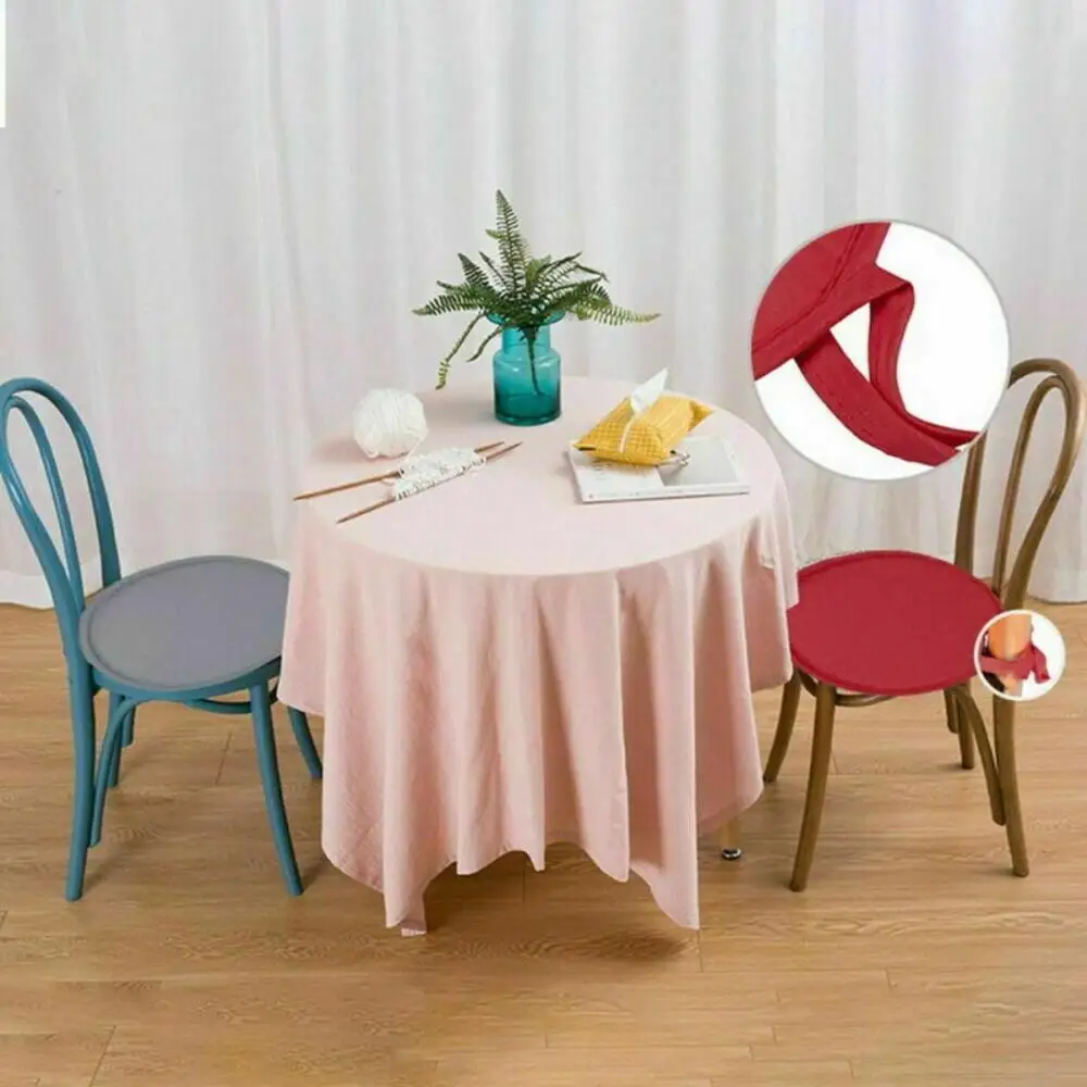 

Multicolored 2 Sizes Removable Washable Indoor Outdoor Solid Color Round Cushion Home Decoration Chair Cover Seat Pad