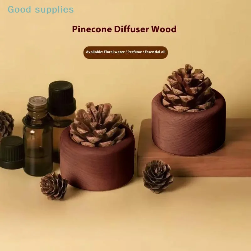 1Pcs Wooden Essential Oil Diffuser Spherical Design Natural Fragrance Dispersion for Bedroom Decor Room Fragrance