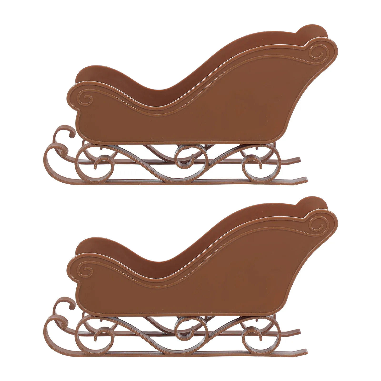 

2Pcs Holiday Sleigh Decor Charming Christmas Sleigh for Office Desk Mantel Shelf Xmas Tabletop Decoration Festive Atmosphere