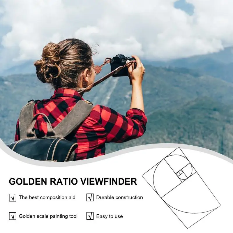 Golden Ratio Viewfinder Viewfinder Art Tool Golden Ratio Viewfinder Acrylic Ruler Golden Triangle Composition Tool for Artist