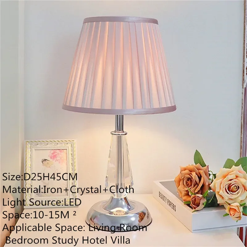 SOURA Contemporary Crystal Table Light LED Fashion Living Room Bedroom Study Girl's room Villa Hotel