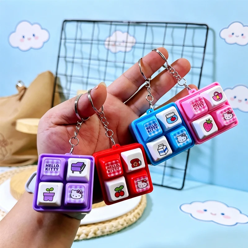 

Hello Kitty Four Grid Sound /*Light Clicker Keychain Kawaii ;'Cute Fidget Toy Stress Relief/. Toy Sensory Toy Squishy Party Gift