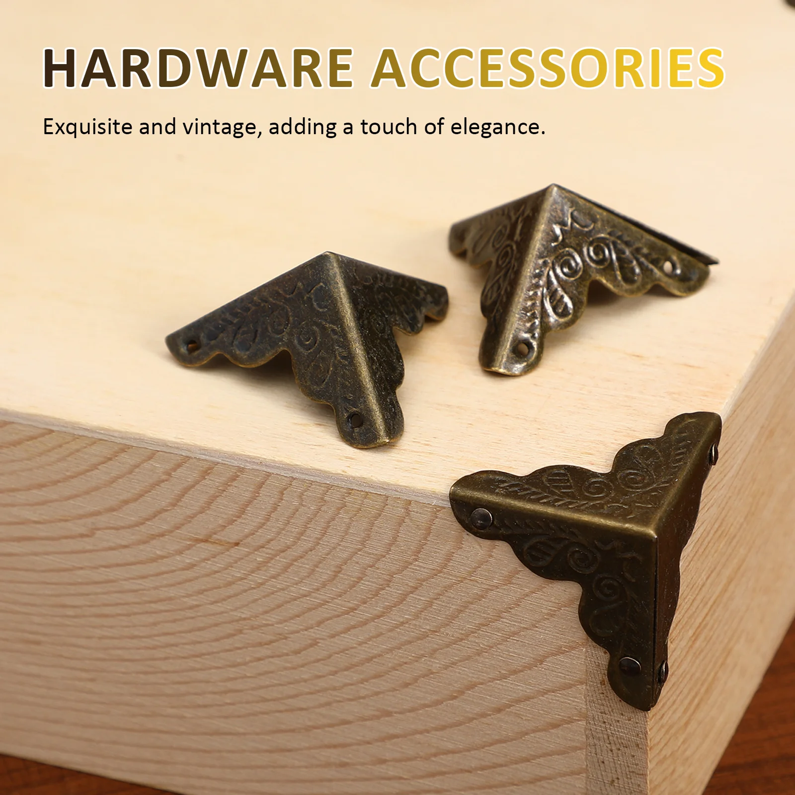 30개 프린트 코너 가드 빈티지 메탈 엣지 프로텍터 가구용 테이블 캐비닛 계단 먼지 가드 러스틱 우드 트림